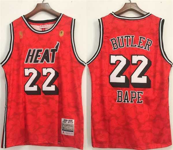 Men%27s Miami Heat #22 Jimmy Butler Red Stitched Jersey->miami heat->NBA Jersey